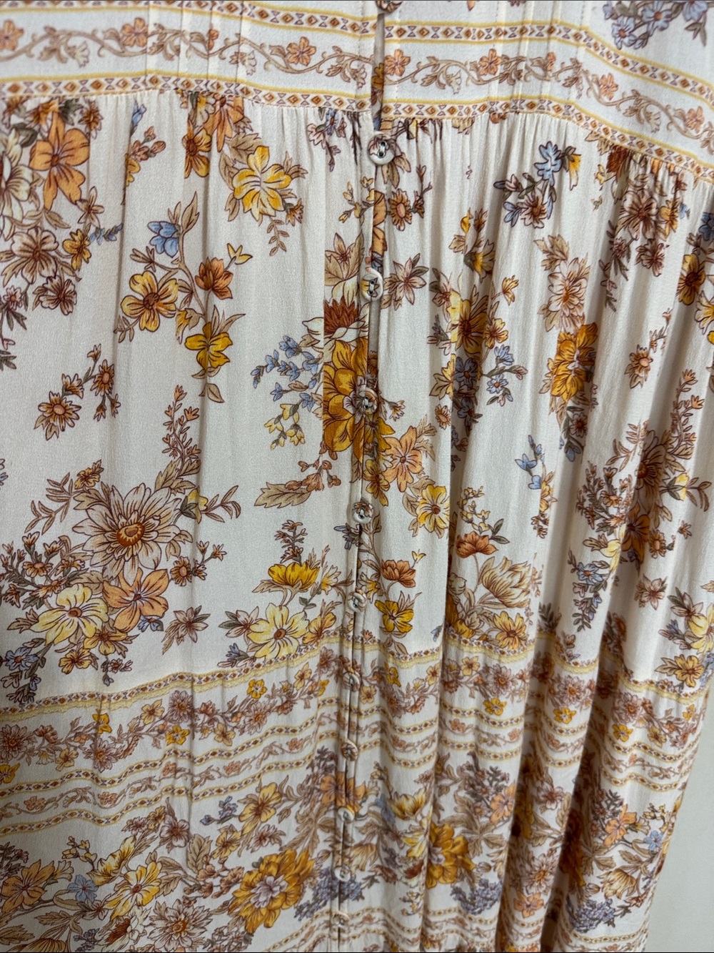 Spell Meadowland Maxi Gown Cream Floral size L Cottagecore Events Boho Country - Picture 7 of 13